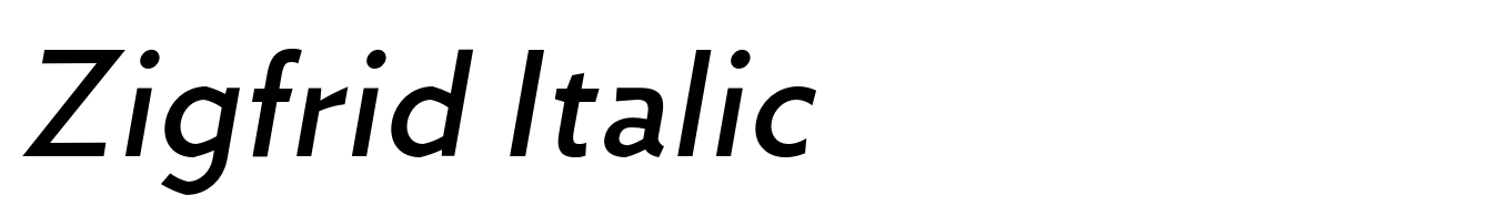 Zigfrid Italic